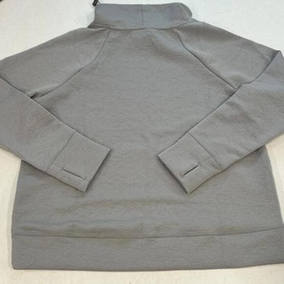 Nine West Active Textured Funnel Neck Pullover Sweatshirt gray long-sleeve L NWT - Picture 7 of 7